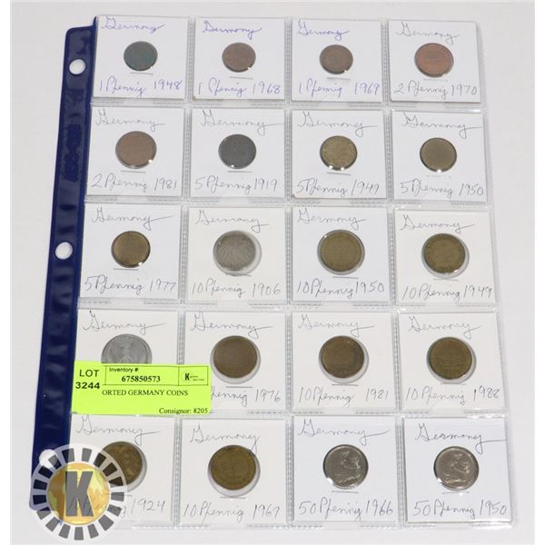 20 ASSORTED GERMANY COINS