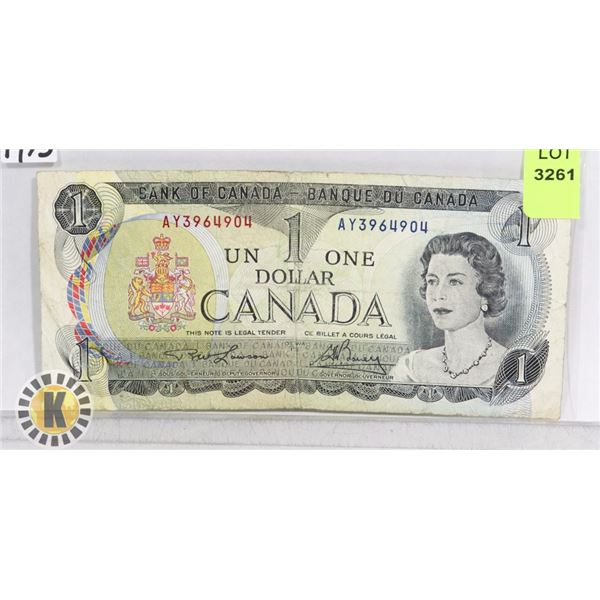 1973 CANADIAN ONE DOLLAR BANK NOTE