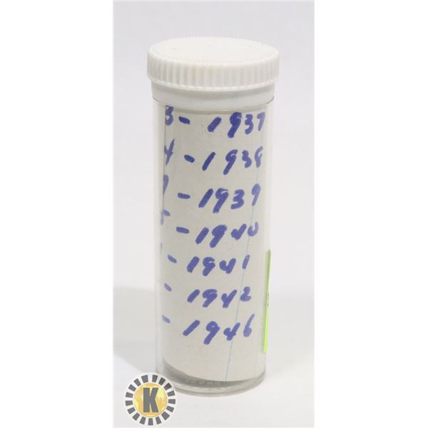 TUBE OF CANADIAN NICKELS