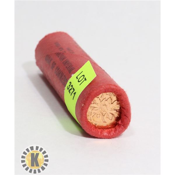 UNCIRCULATED ROLL OF CANADIAN PENNIES 1970