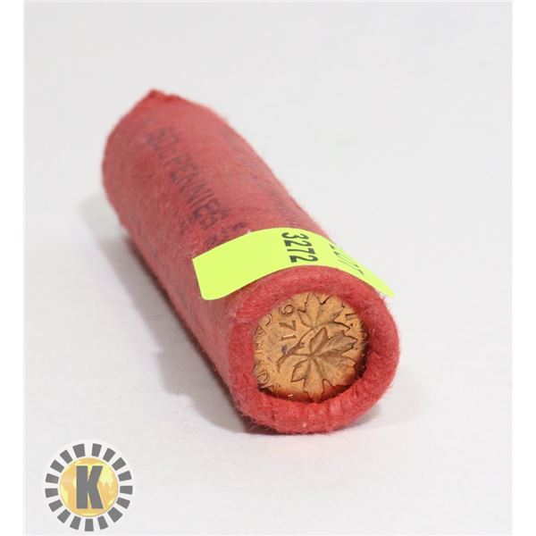 UNCIRCULATED ROLL OF CANADIAN PENNIES 1971
