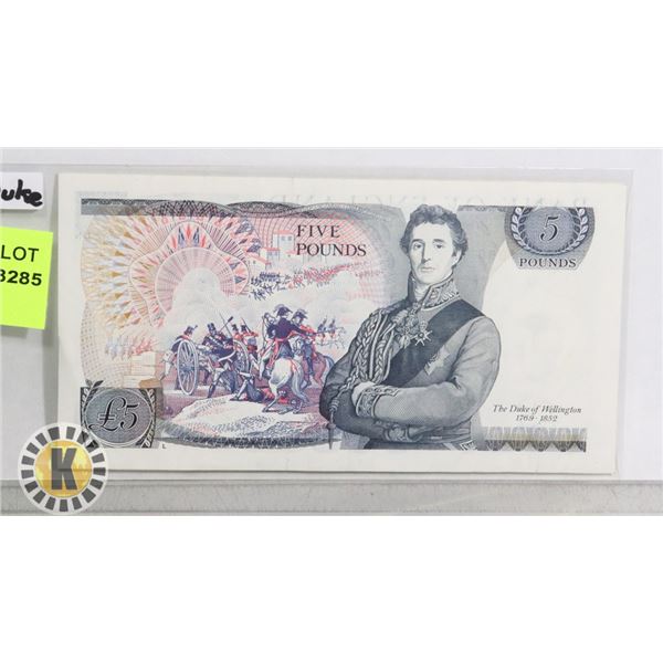 BANK OF ENGLAND 5 POUND BANK NOTE