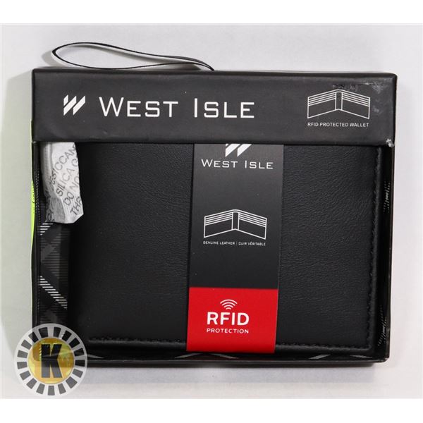 NEW MENS LEATHER RFID PROTECTED WALLET