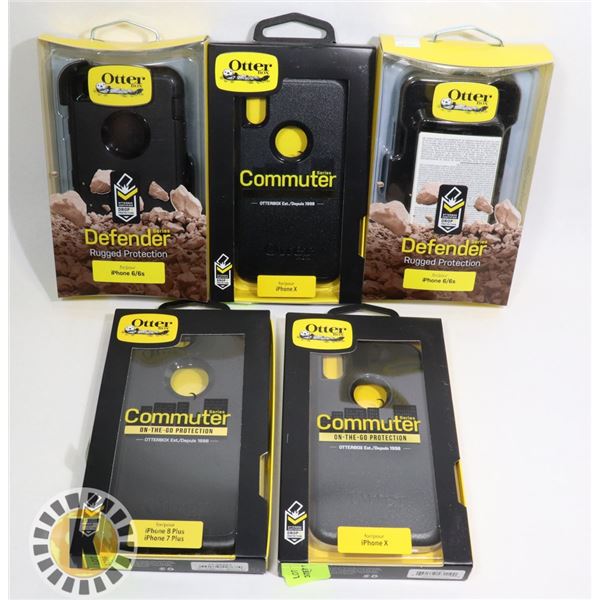 BUNDLE OF 5 ASSORTED OTTERBOX PHONE CASES