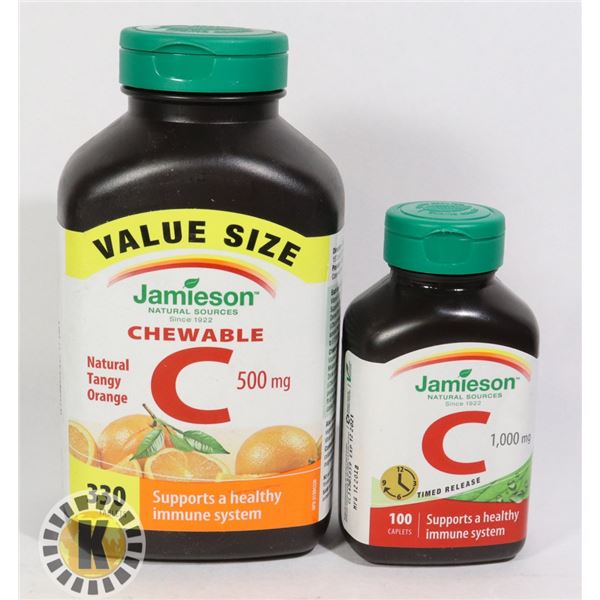 JAMIESON VITAMINS C VALUE SIZE AND REGULAR SIZE