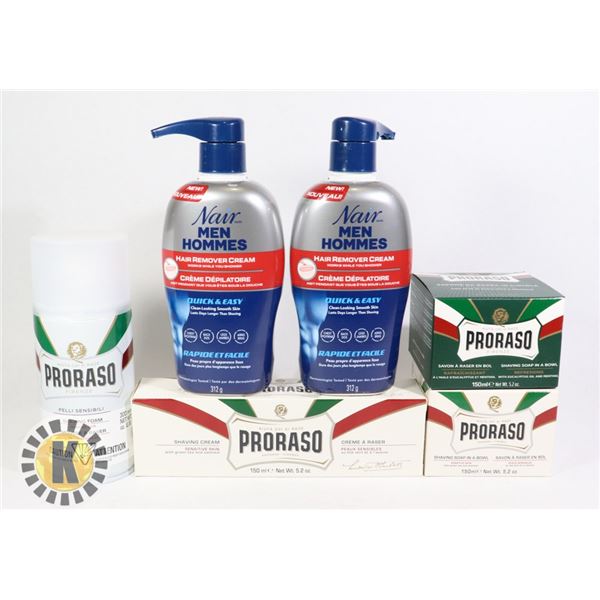 BAG OF PRORASO BARBER ITEMS
