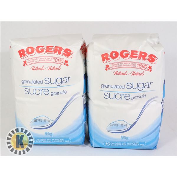 PAIR OF 2KG GRANULATED ROGERS SUGAR