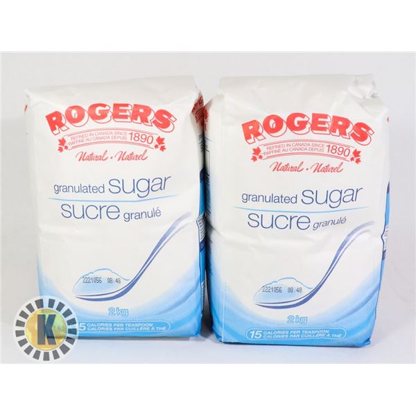 PAIR OF 2KG GRANULATED ROGERS SUGAR
