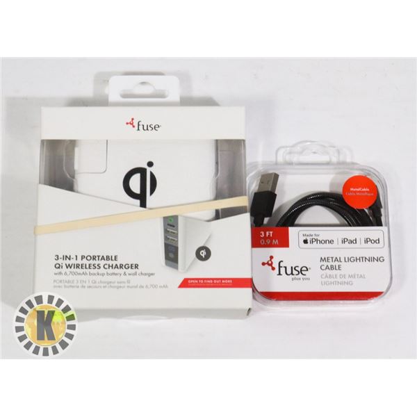 FUSE IPHONE CHARGER AND 3-IN-1 PORTABLE