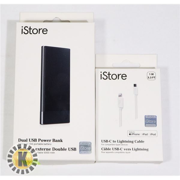 ISTORE LIGHTNING CABLE & POWER BANK