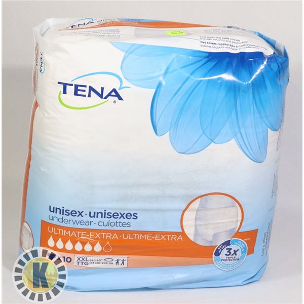 PACK OF TENA UNISEX SIZE XXL