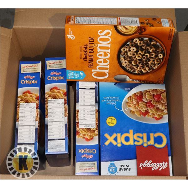 BOX OF ASSORTED CEREAL