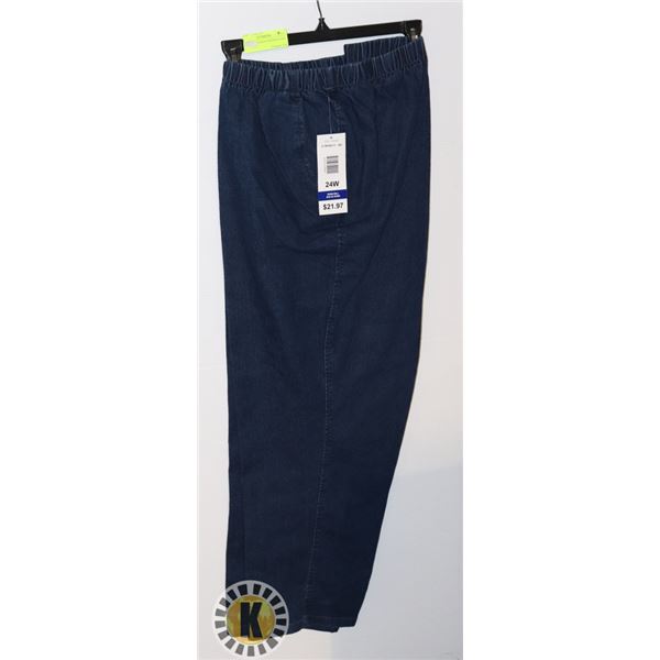 THREE NEW ALIA WOMENS DENIM SLACKS