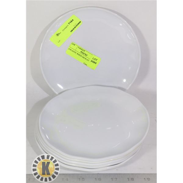 6 PLASTIC WHITE SM PLATES