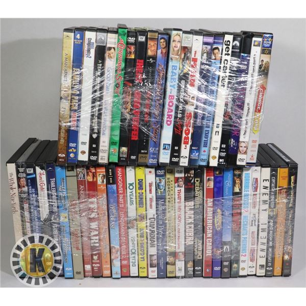 BUNDLE OF 50 ASSORTED DVDS