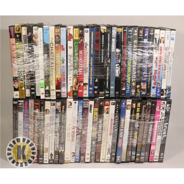 BUNDLE OF 60 ASSORTED DVDS