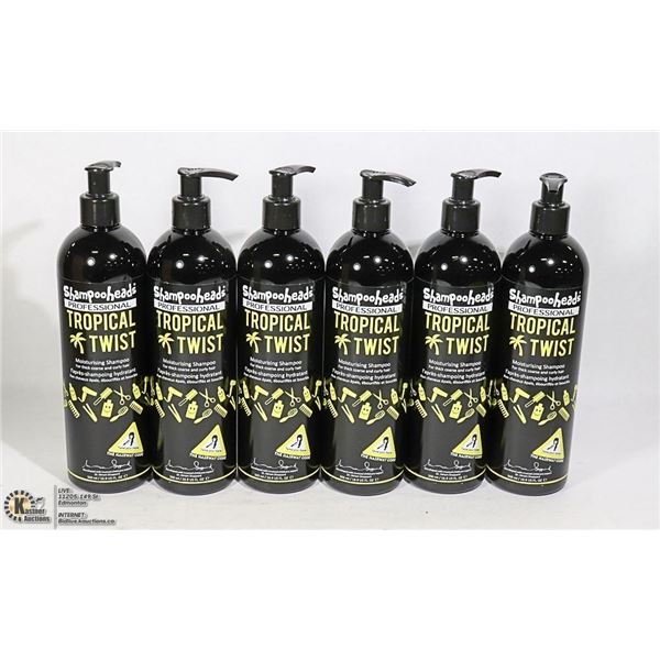6 SHAMPOO HEADS PROFESSIONAL TROPICAL TWIST SHAMPOO