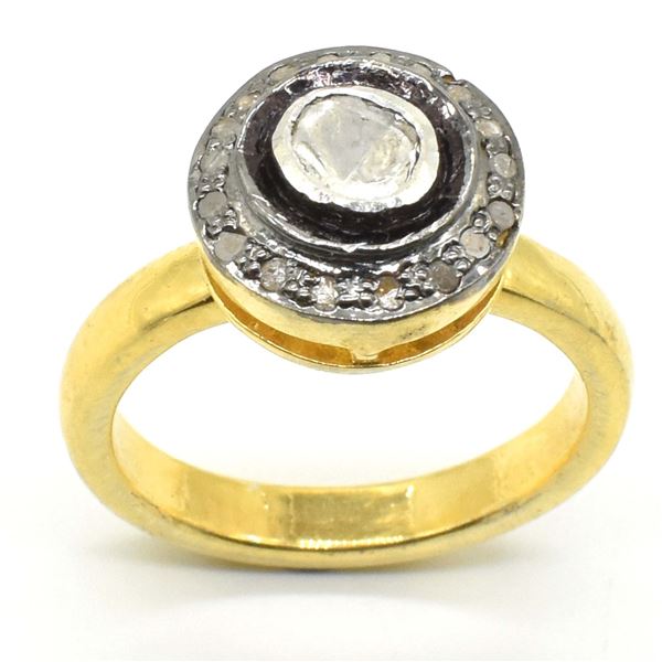 SILVER RODE CUT DIAMOND(0.9CT) GOLD BLACK RHODIUM