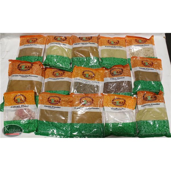 FLAT OF 15 PACKS OF ASSORTED SPICES