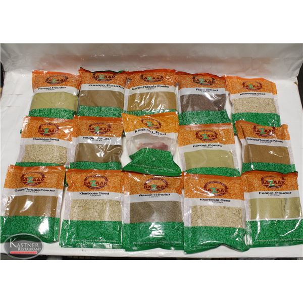 FLAT OF 15 PACKS OF ASSORTED SPICES
