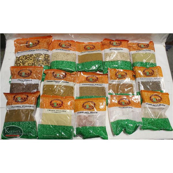 FLAT OF 15 PACKS OF ASSORTED SPICES