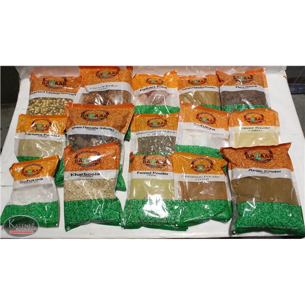 FLAT OF 15 PACKS OF ASSORTED SPICES