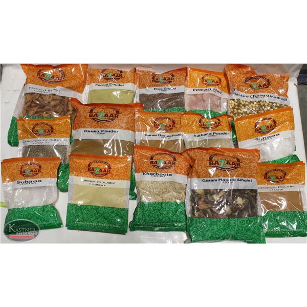 FLAT OF 15 PACKS OF ASSORTED SPICES