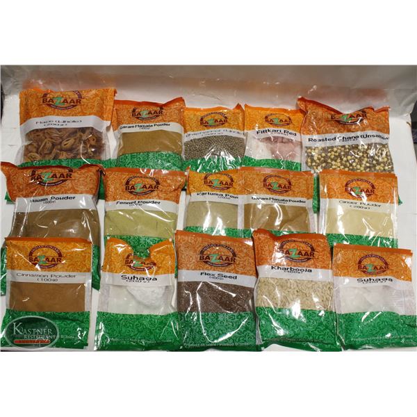 FLAT OF 15 PACKS OF ASSORTED SPICES