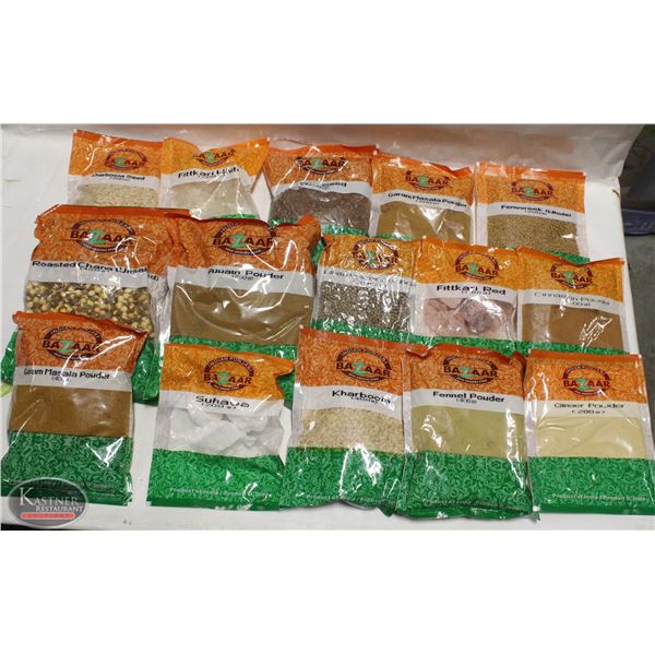 FLAT OF 15 PACKS OF ASSORTED SPICES