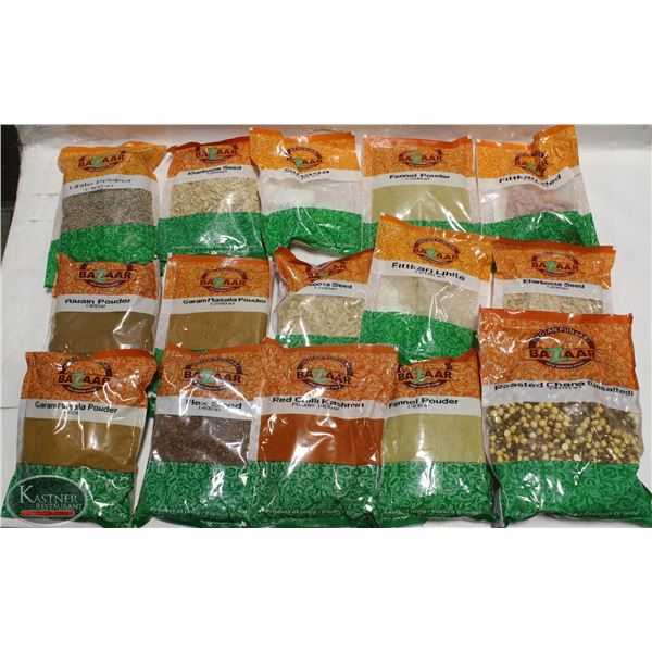 FLAT OF 15 PACKS OF ASSORTED SPICES