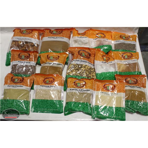 FLAT OF 15 PACKS OF ASSORTED SPICES