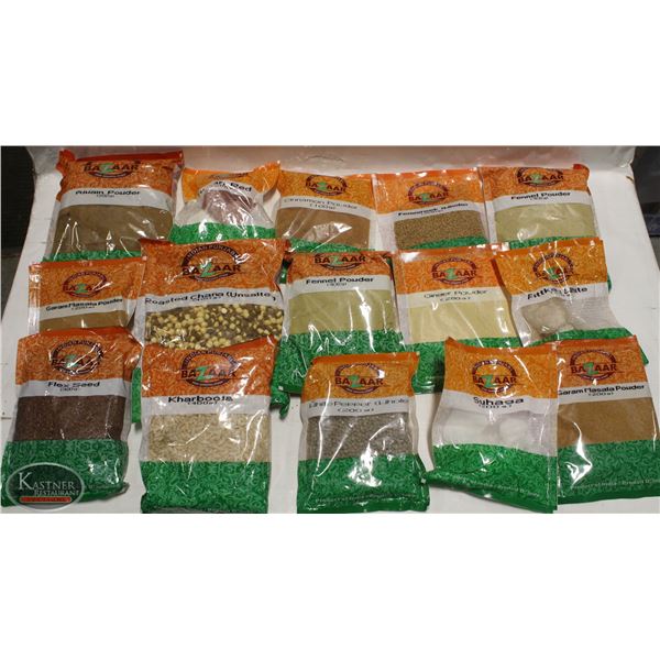 FLAT OF 15 PACKS OF ASSORTED SPICES