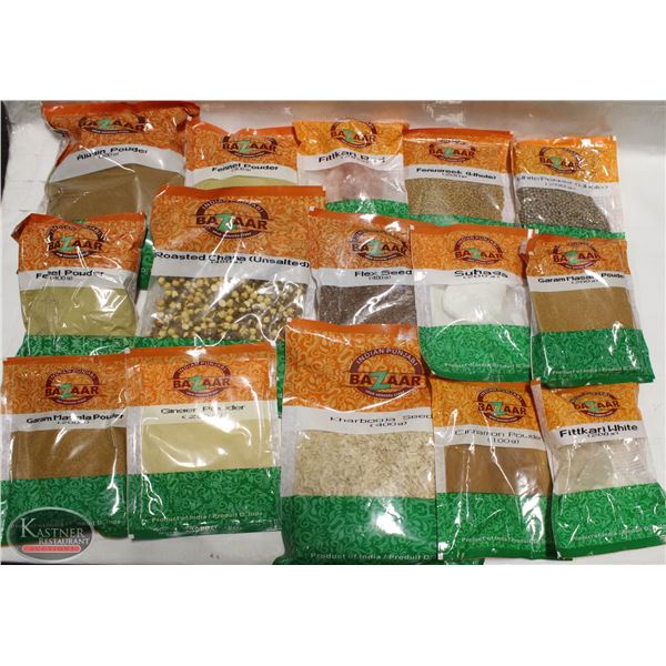 FLAT OF 15 PACKS OF ASSORTED SPICES