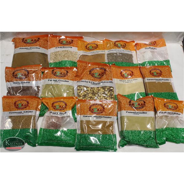 FLAT OF 15 PACKS OF ASSORTED SPICES