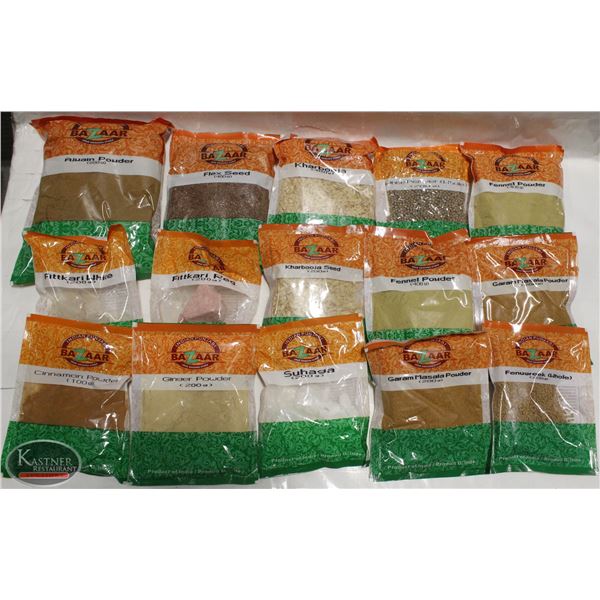 FLAT OF 15 PACKS OF ASSORTED SPICES