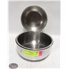 Image 1 : LOT OF 3 STAINLESS STEEL HIGH QUALITY BOWLS 6"-7"