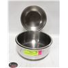 Image 2 : LOT OF 3 STAINLESS STEEL HIGH QUALITY BOWLS 6"-7"