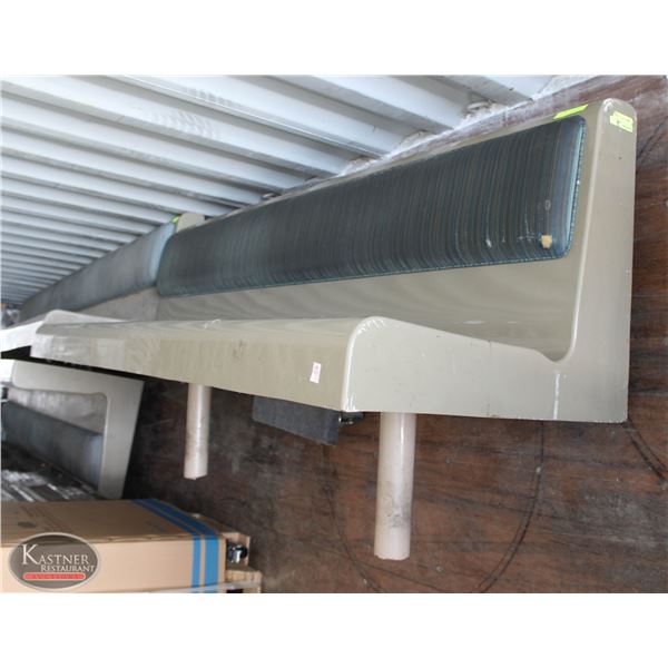 79" SECTION OF FIBERGLASS BOOTH SEATING W/ 2