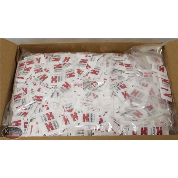 BOX OF 6000 PACKETS OF PEPPER
