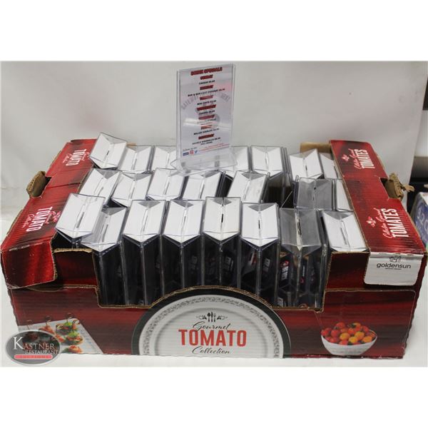 LARGE LOT OF TABLE TOP MENU DISPLAYS