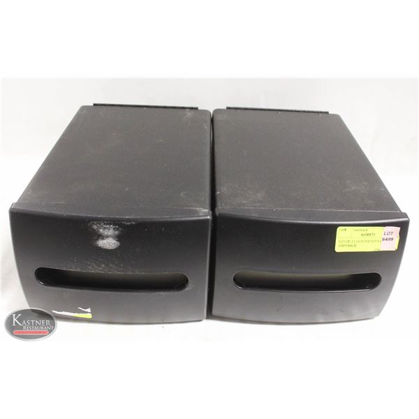 LOT OF 2 COUNTERTOP NAPKIN DISPENSERS