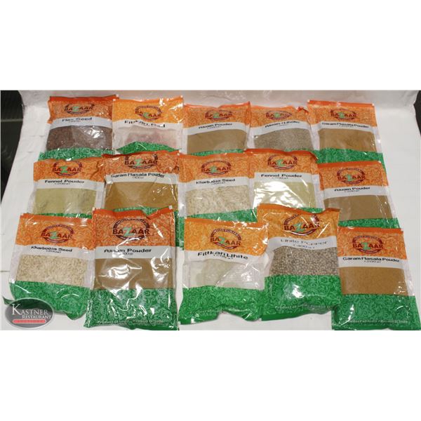 FLAT OF 15 PACKS OF ASSORTED SPICES