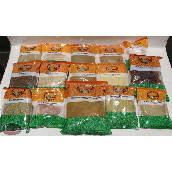 FLAT OF 15 PACKS OF ASSORTED SPICES