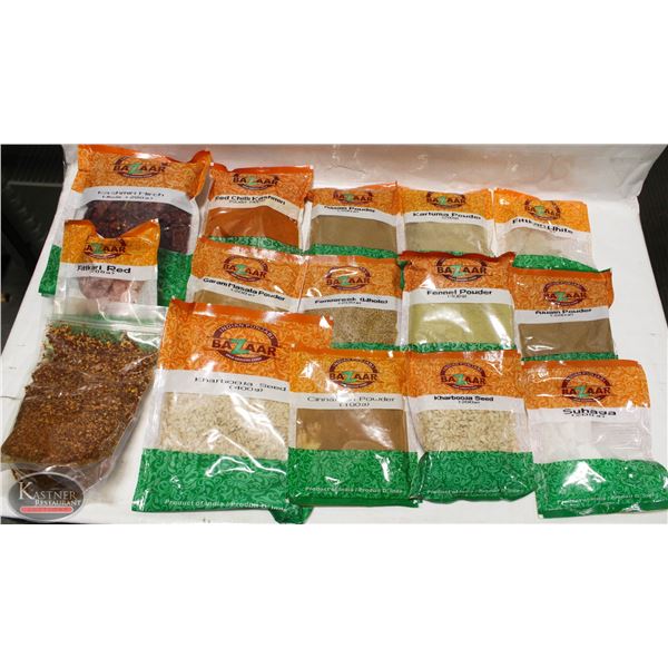 FLAT OF 15 PACKS OF ASSORTED SPICES