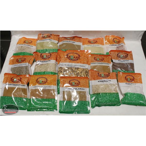 FLAT OF 15 PACKS OF ASSORTED SPICES