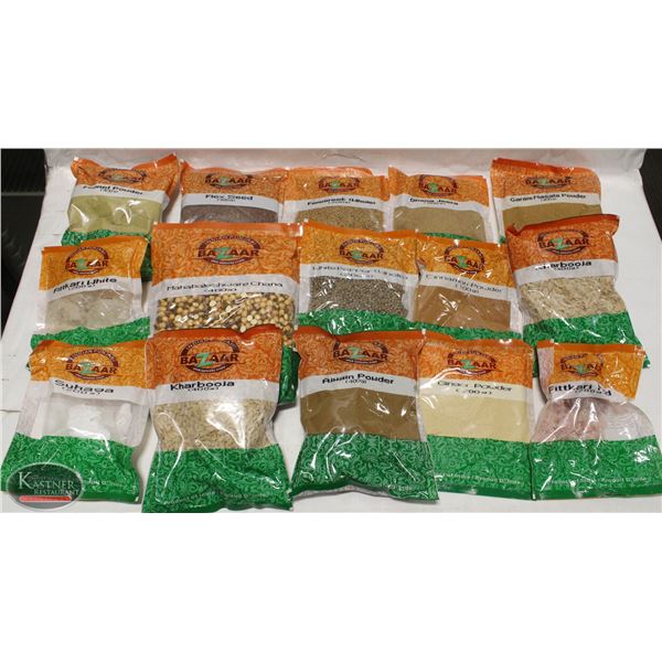 FLAT OF 15 PACKS OF ASSORTED SPICES