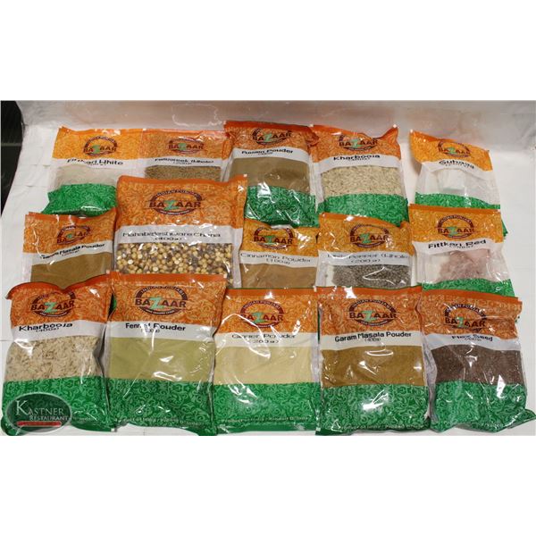 FLAT OF 15 PACKS OF ASSORTED SPICES