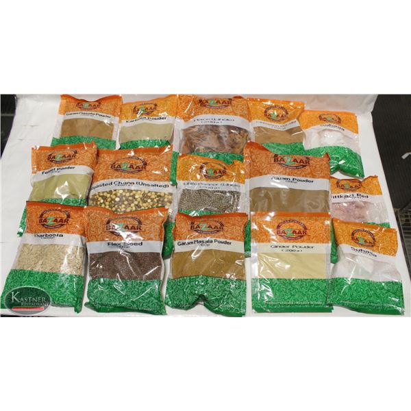 FLAT OF 15 PACKS OF ASSORTED SPICES