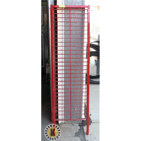 RED STORE SHELVING/FIXTURE