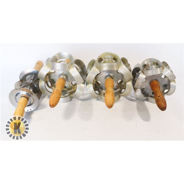 LOT OF 4 CAKE DONUT ROLLERS